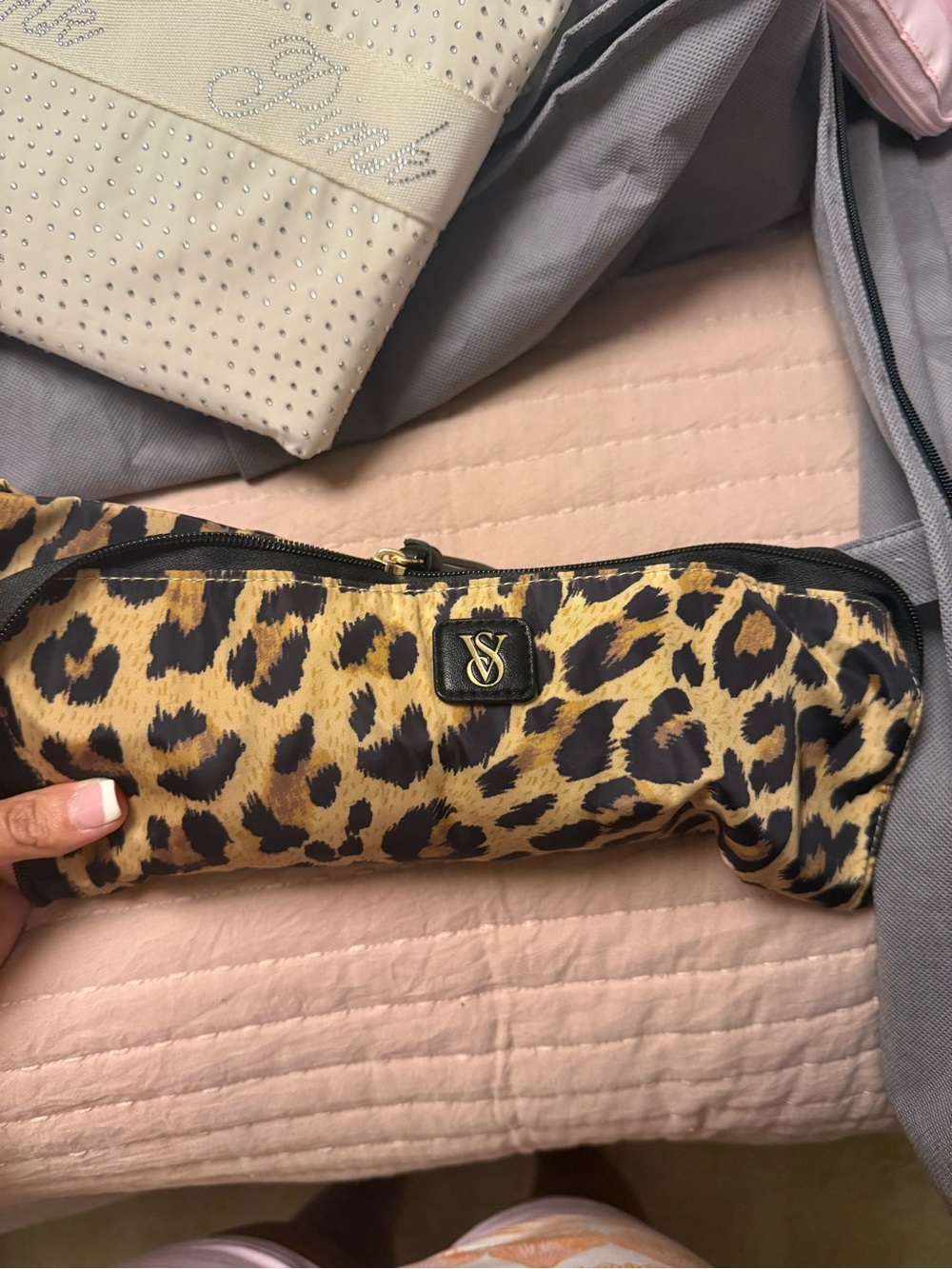 Victoria's Secret Signature Leopard Print weekend Bag in Brown